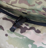 All zippers are snapped on the Airborne model.  